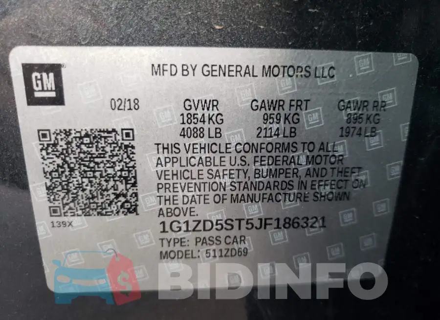 1G1ZD5ST5JF186321 Photo# 10