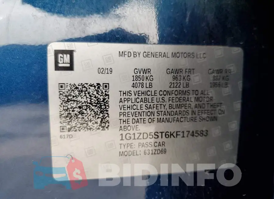 1G1ZD5ST6KF174583 Photo# 10
