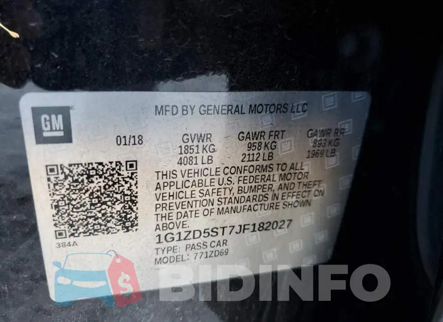 1G1ZD5ST7JF182027 Photo# 10