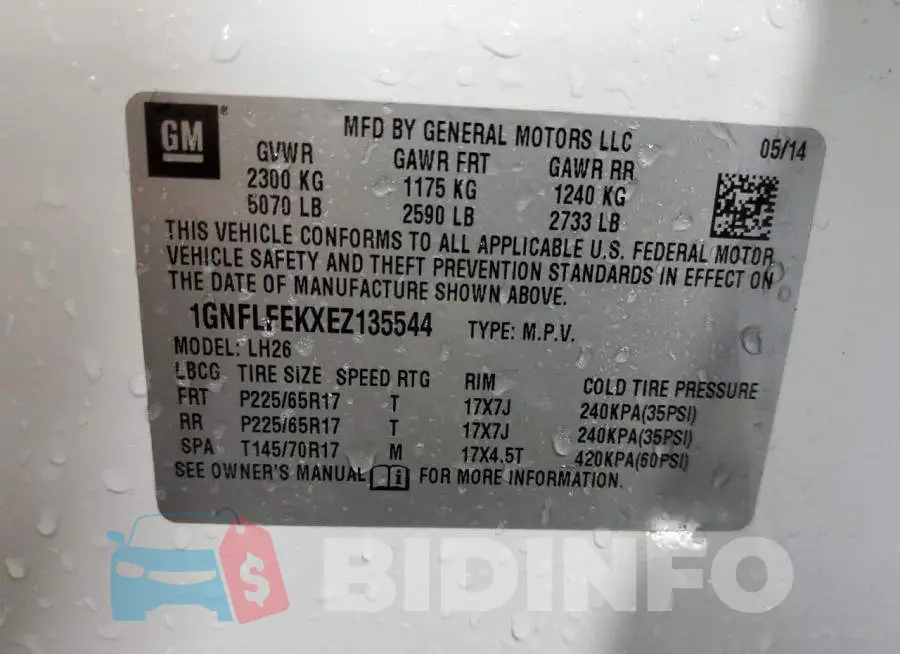 1GNFLFEKXEZ135544 Photo# 10