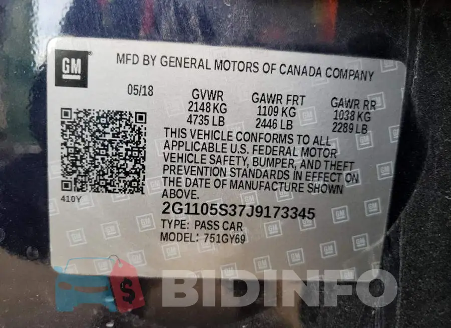 2G1105S37J9173345 Photo# 10