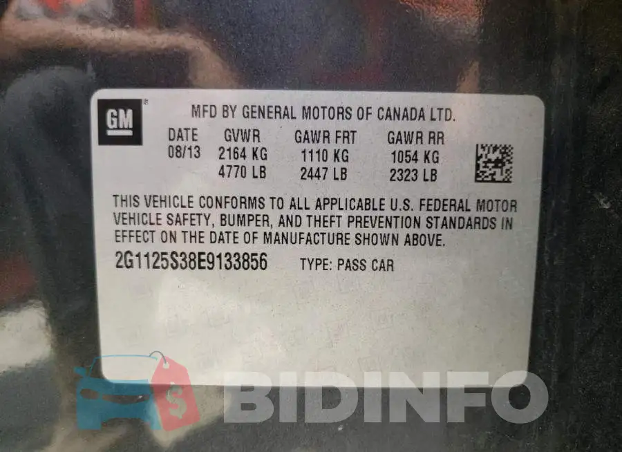 2G1125S38E9133856 Photo# 10