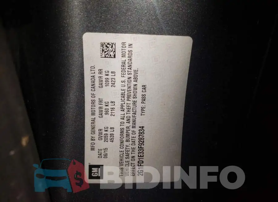 2G1FD1E33F9287834 Photo# 10