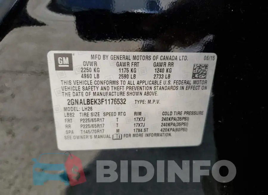 2GNALBEK3F1176532 Photo# 10