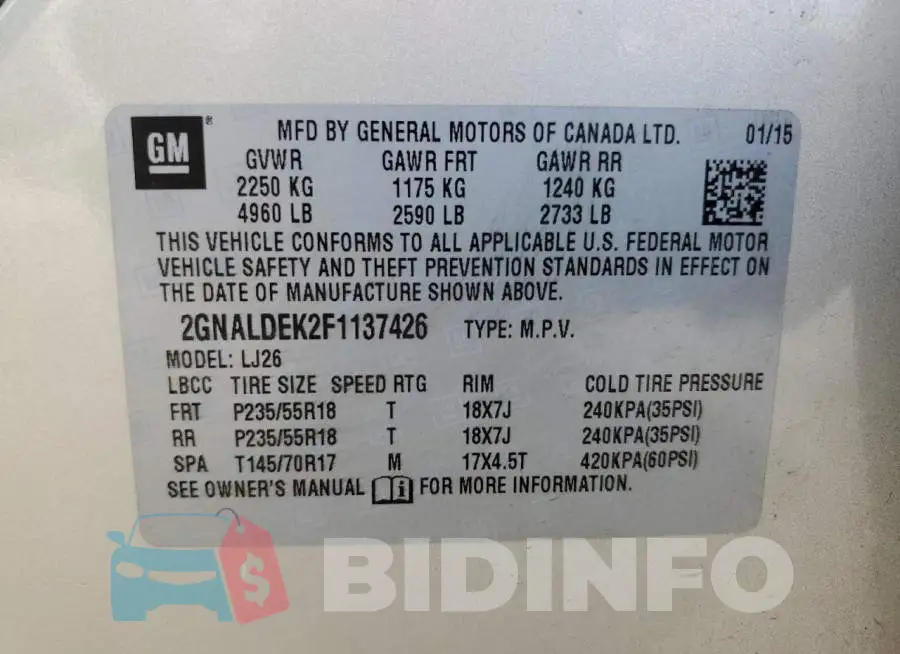 2GNALDEK2F1137426 Photo# 13