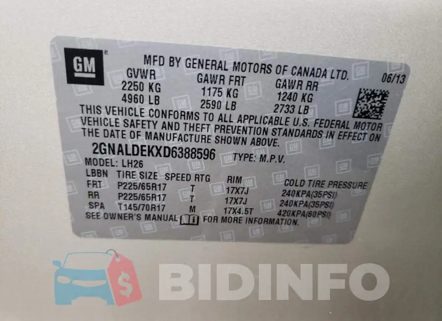 2GNALDEKXD6388596 Photo# 14