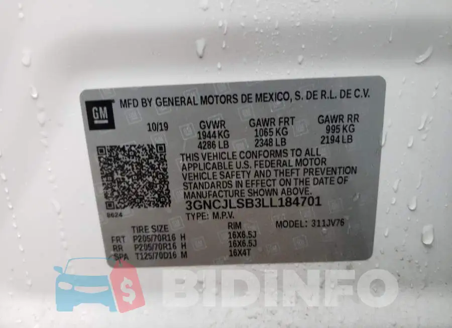 3GNCJLSB3LL184701 Photo# 10