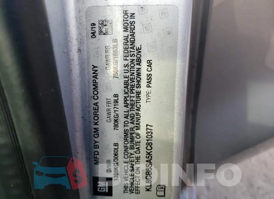 KL8CB6SA5KC810377 Photo# 10