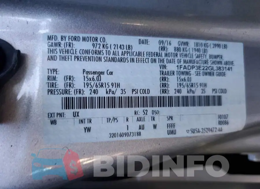 1FADP3E22GL383141 Photo# 12