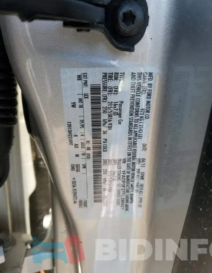 1FADP3F27FL286921 Photo# 10