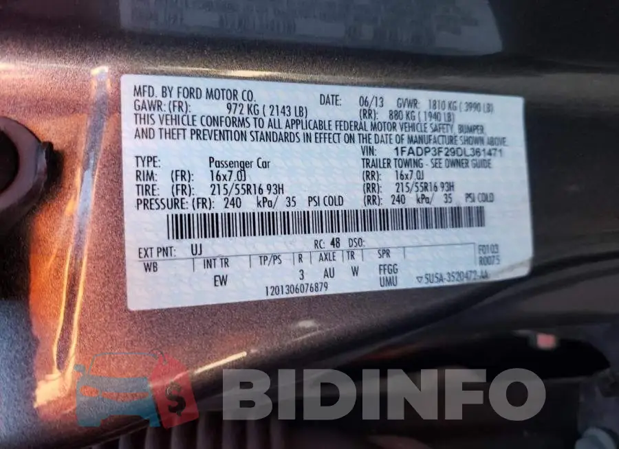 1FADP3F29DL361471 Photo# 10
