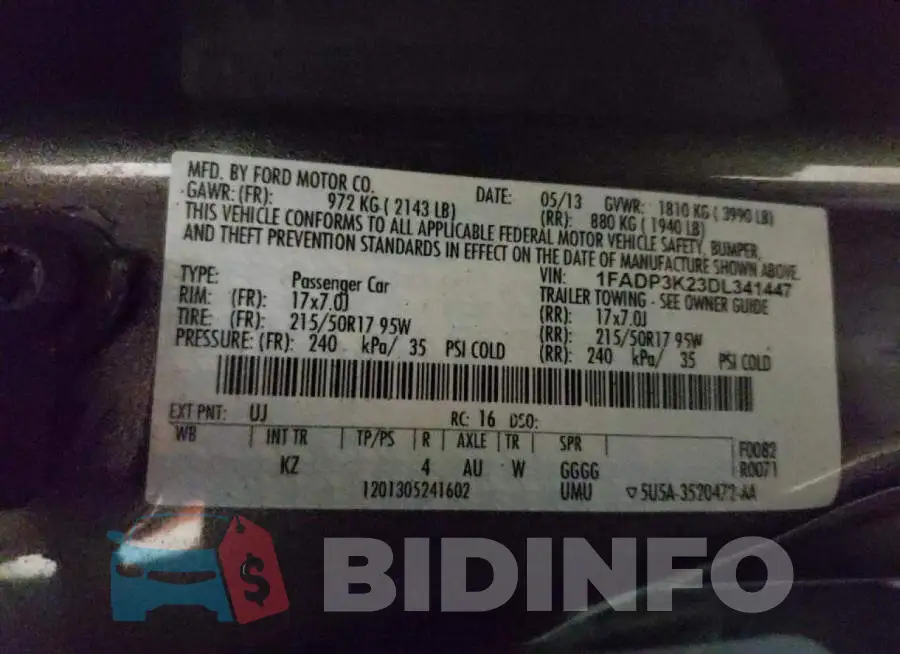 1FADP3K23DL341447 Photo# 10