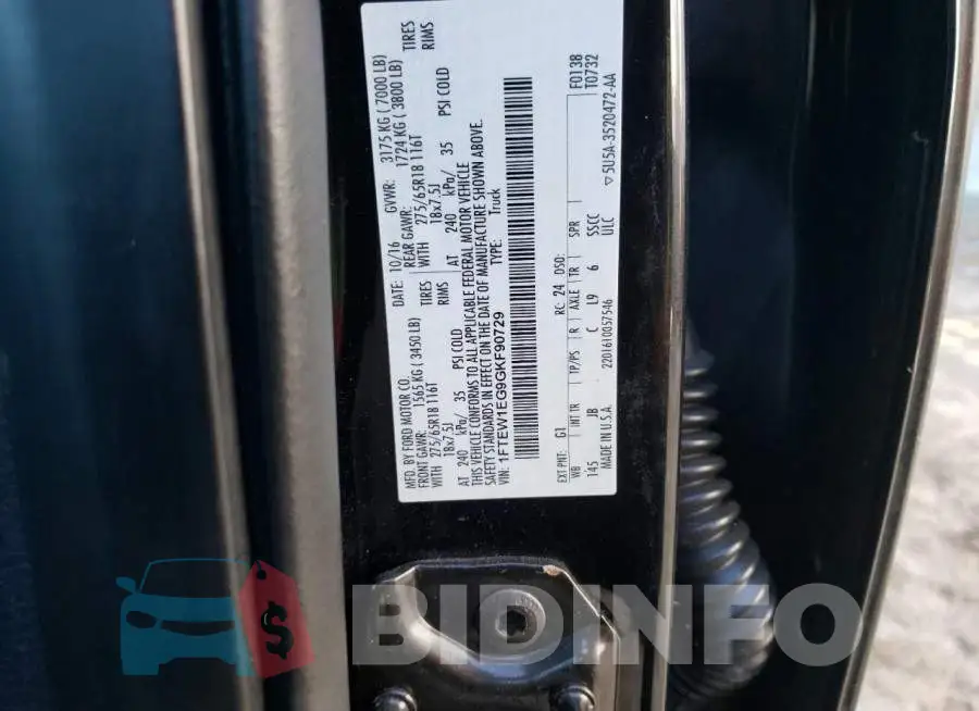 1FTEW1EG9GKF90729 Photo# 10