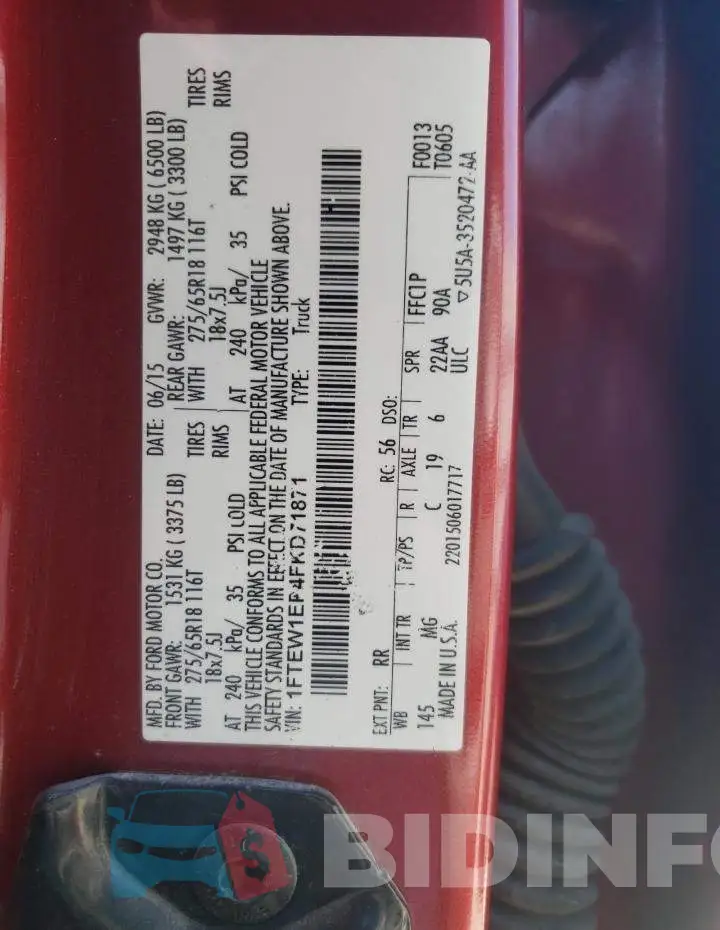 1FTEW1EP4FKD71871 Photo# 10