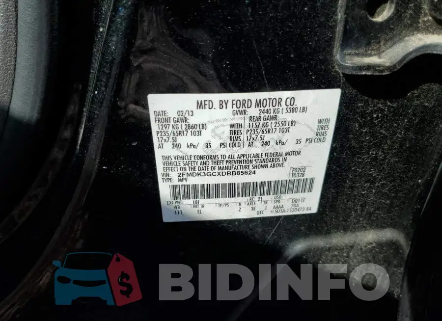 2FMDK3GCXDBB85624 Photo# 10