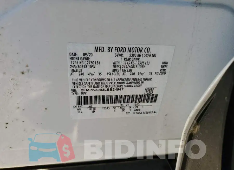 2FMPK3J93LBB24947 Photo# 13