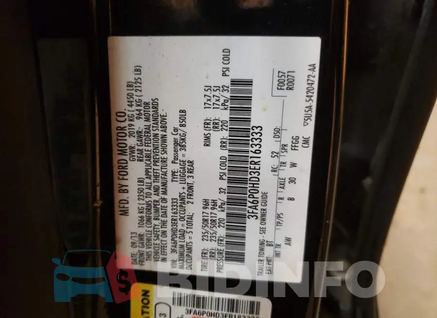 3FA6P0HD3ER163333 Photo# 12