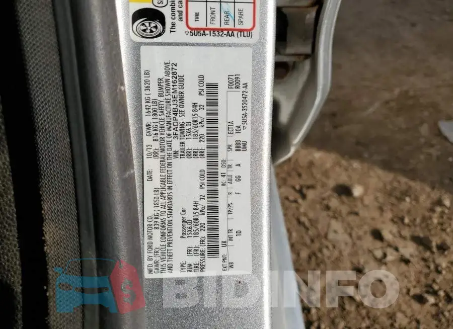 3FADP4BJ3EM162872 Photo# 10