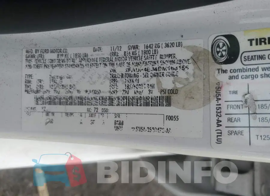 3FADP4EJ4DM168156 Photo# 12