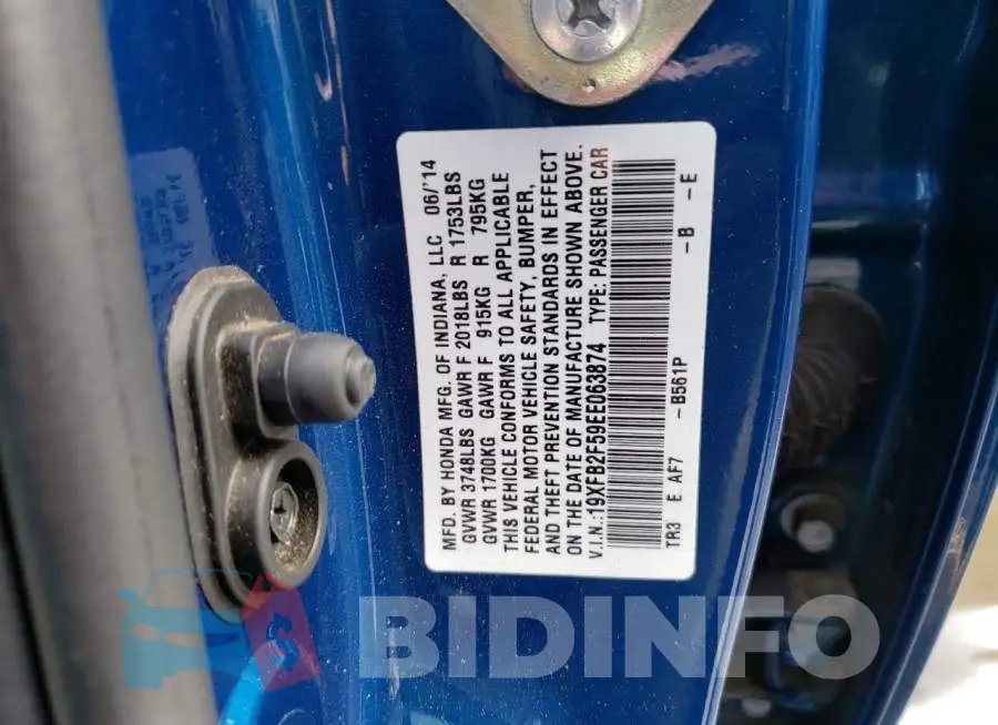 19XFB2F59EE063874 Photo# 12