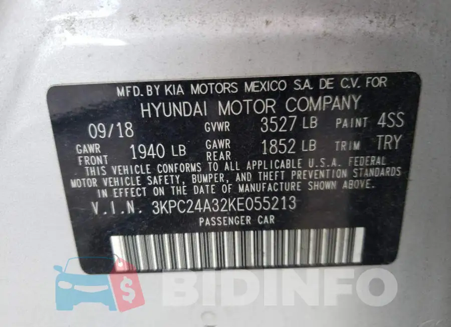 3KPC24A32KE055213 Photo# 10
