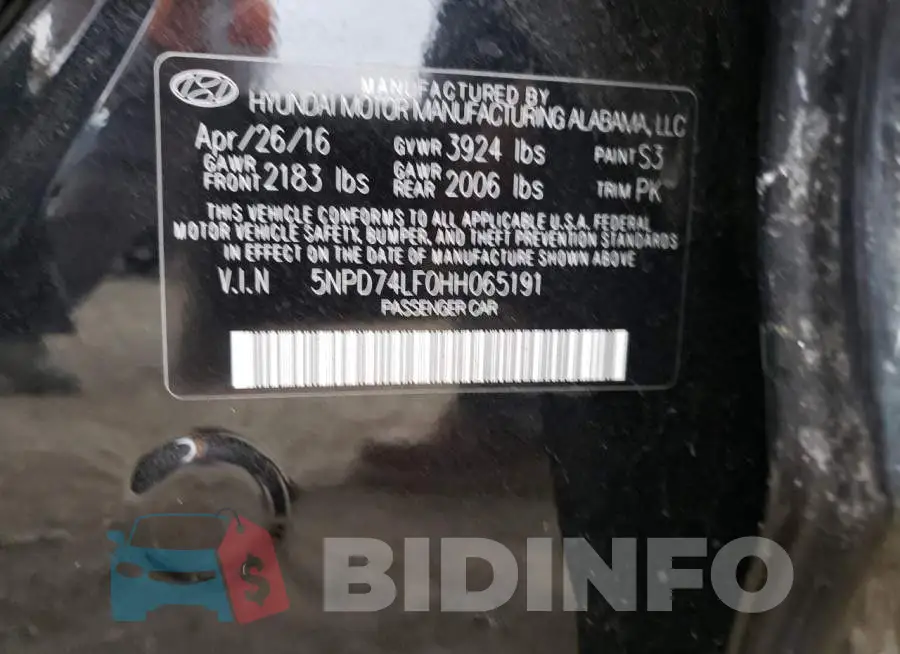 5NPD74LF0HH065191 Photo# 12