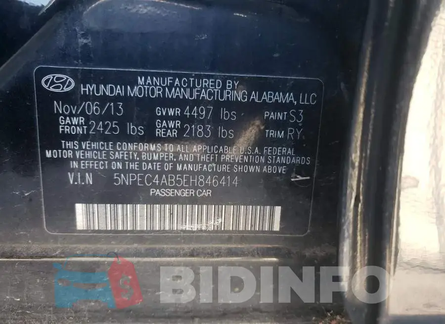 5NPEC4AB5EH846414 Photo# 10