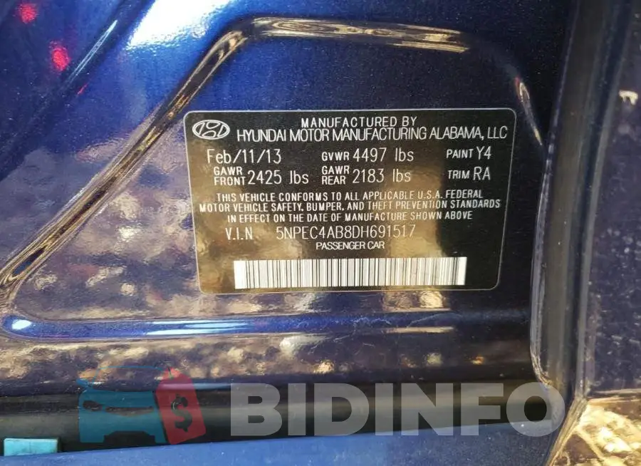 5NPEC4AB8DH691517 Photo# 12