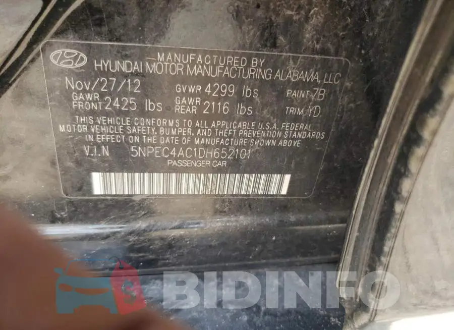 5NPEC4AC1DH652101 Photo# 10