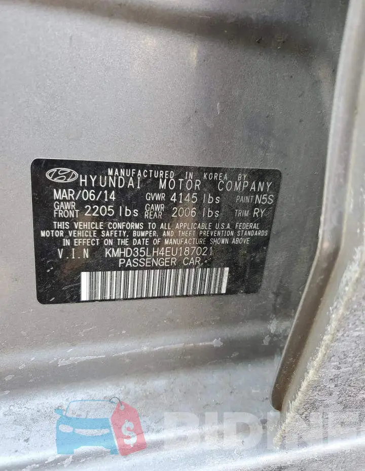 KMHD35LH4EU187021 Photo# 12