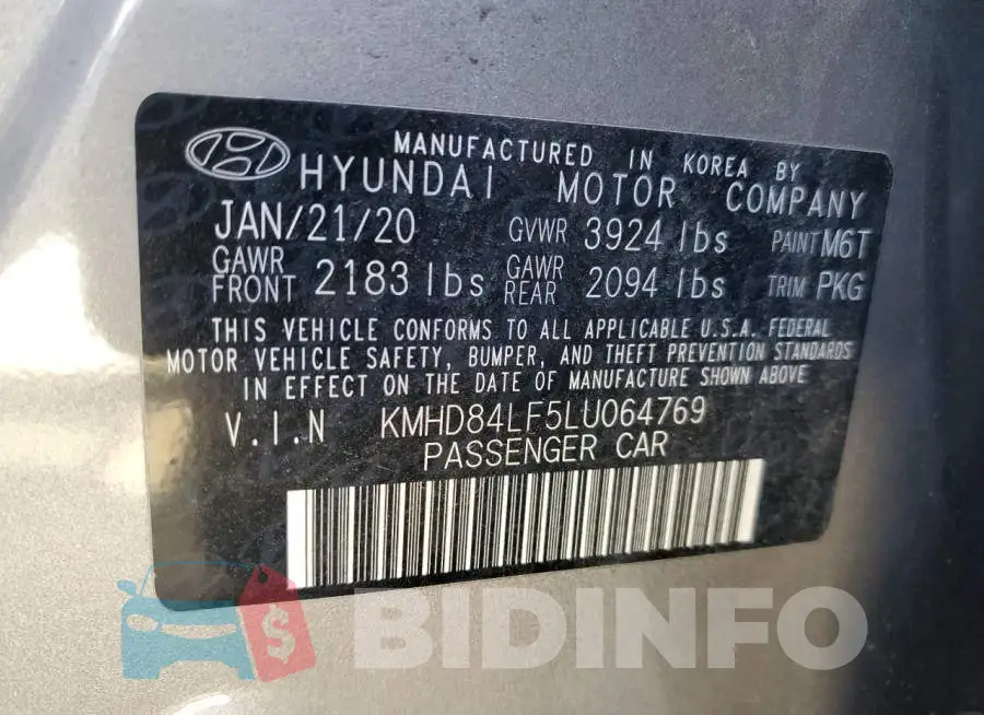 KMHD84LF5LU064769 Photo# 10