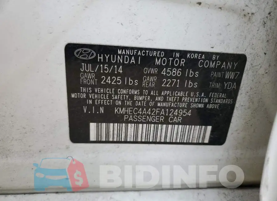 KMHEC4A42FA124954 Photo# 12