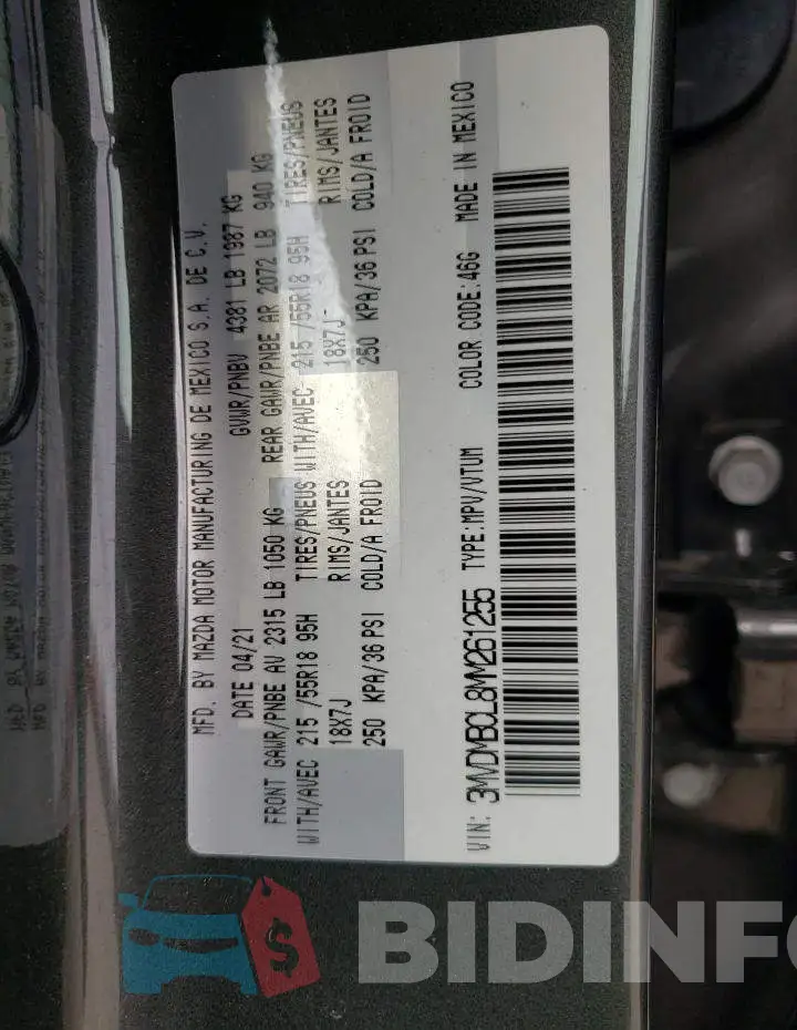 3MVDMBCL8MM261255 Photo# 10