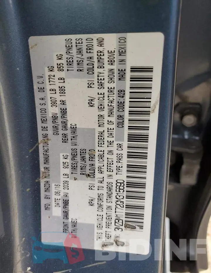 3MZBM1T72GM315690 Photo# 10