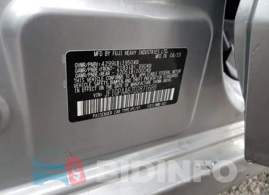 JF1GPAA67D2871688 Photo# 13