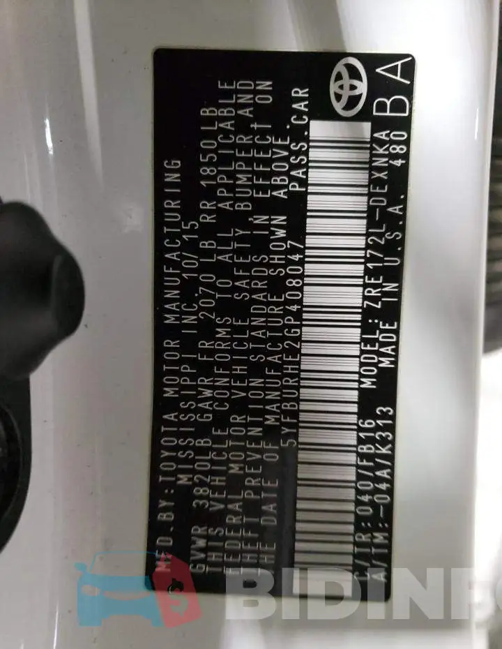 5YFBURHE2GP408047 Photo# 10