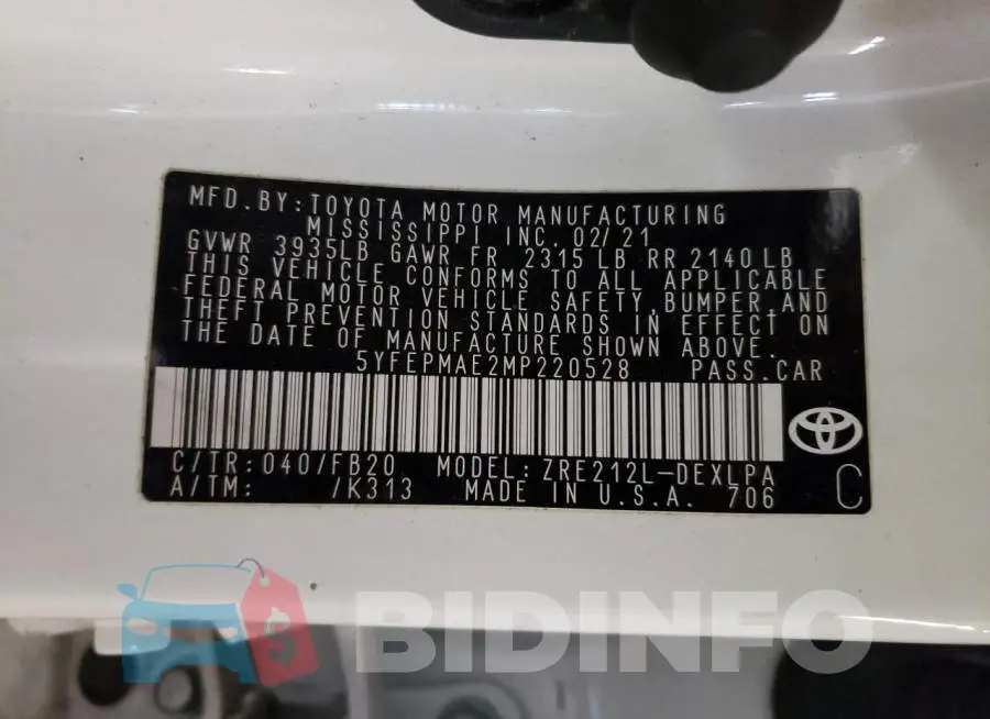 5YFEPMAE2MP220528 Photo# 13