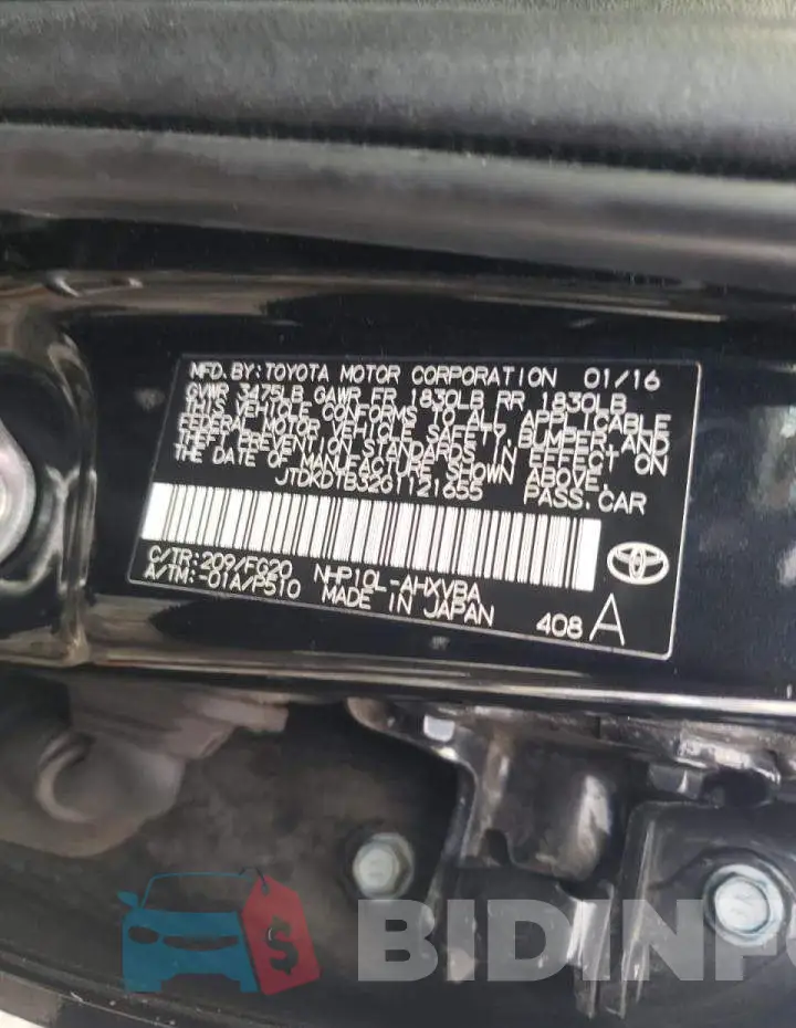 JTDKDTB32G1121655 Photo# 12