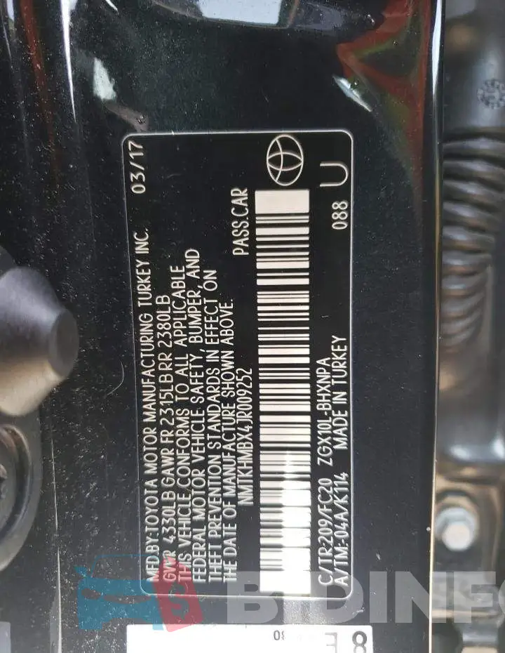 NMTKHMBX4JR009252 Photo# 10