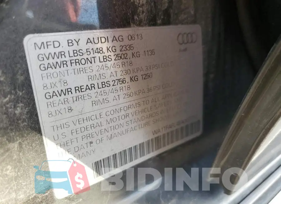 WA1TFAFL4EA007712 Photo# 10