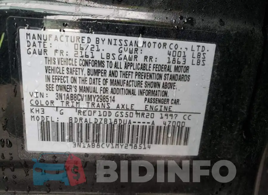 3N1AB8CV1MY298514 Photo# 12