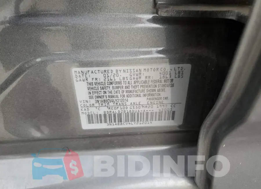 3N1AB8CV4LY212014 Photo# 13
