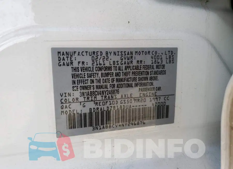 3N1AB8CV4NY246876 Photo# 10