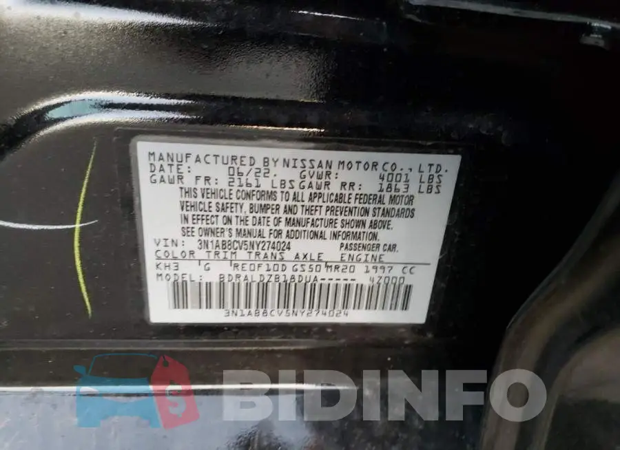 3N1AB8CV5NY274024 Photo# 10
