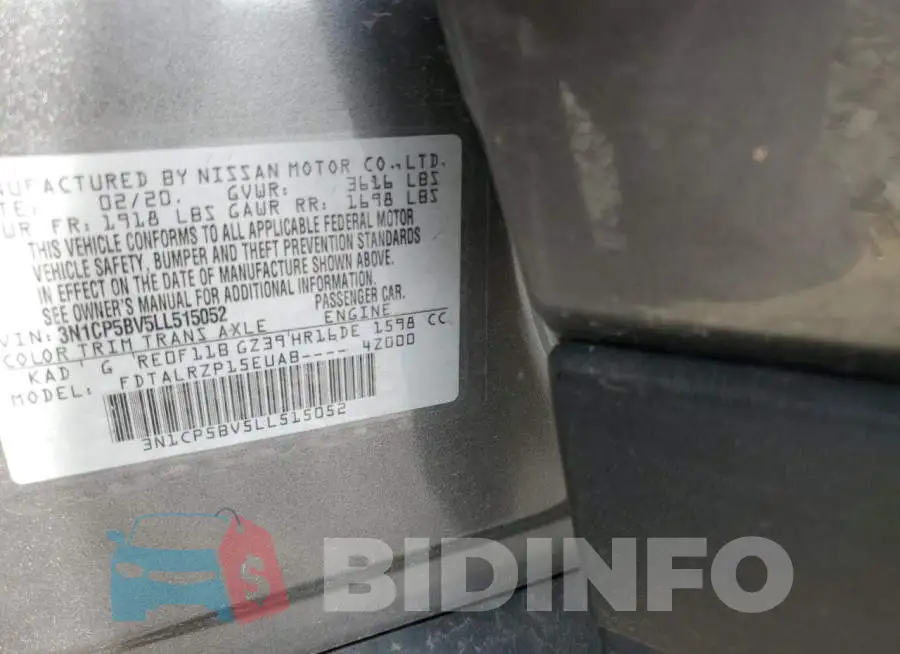 3N1CP5BV5LL515052 Photo# 10
