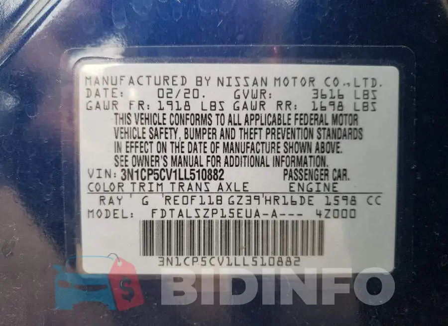 3N1CP5CV1LL510882 Photo# 12