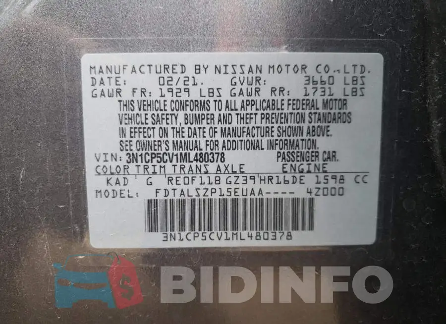 3N1CP5CV1ML480378 Photo# 12