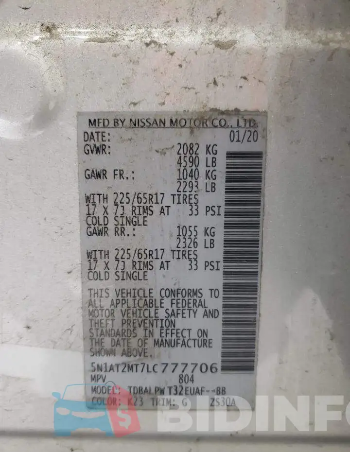 5N1AT2MT7LC777706 Photo# 10