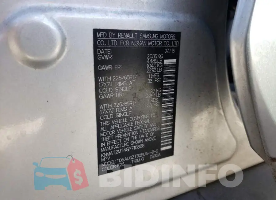 KNMAT2MT4GP718888 Photo# 10