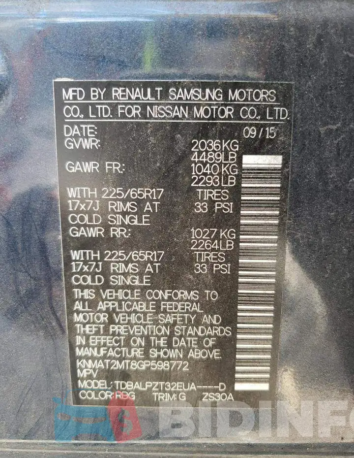 KNMAT2MT8GP598772 Photo# 10